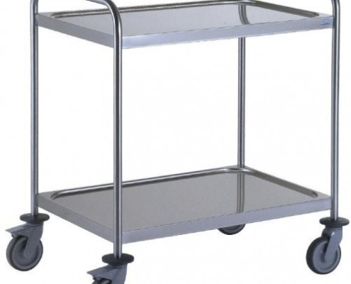 Chariot Tournus de service inox 2 plateaux Promo 03.2025