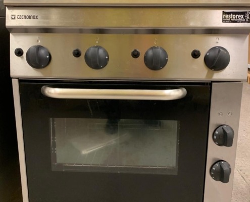 4 feux Gaz sur four életcrique PF70G 6 Tecnoinox