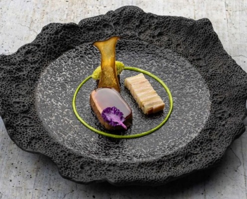 Assiette Corail Noir Style Point