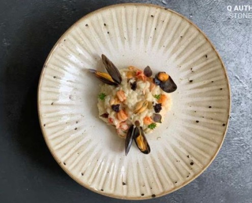 Assiette Stone White Q authentic Style point