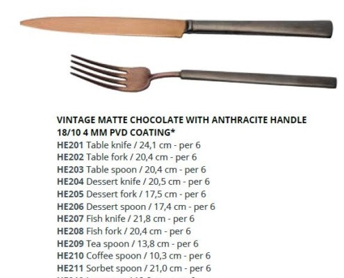 Couvert de table Vintage Mat Chocolat Style Point