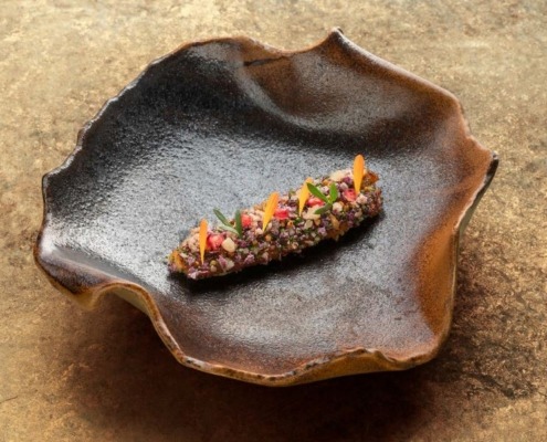 Assiette Feuille froisée Style Point