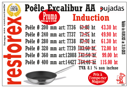 Poêles Excalibur A5 Promo Sept 25